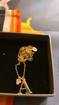 Disney Necklace With MIckey Ears And A Letter