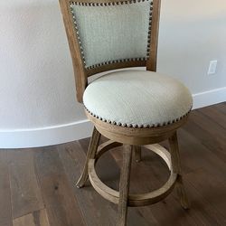Wood Swivel Counter Chairs (set of 4) (used but GREAT CONDITION!)