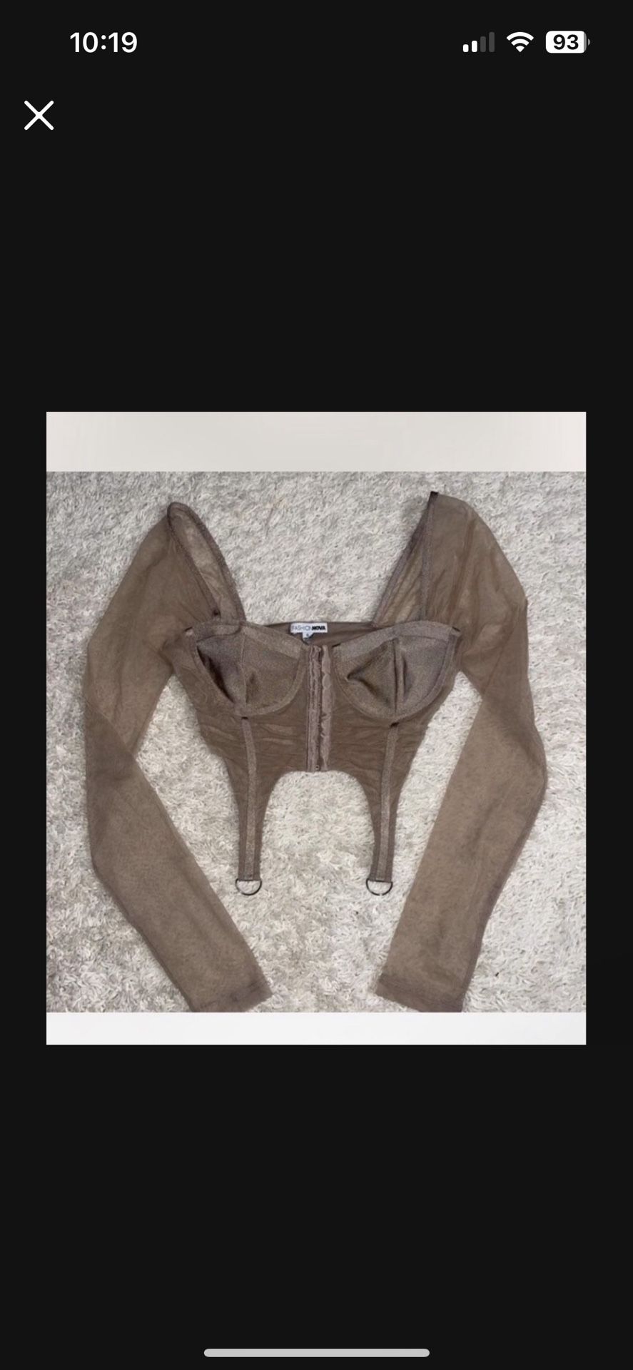 Tan Crop Corset Top