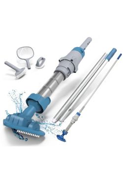 Rechargeable Spa Pool Vacuum Kit with Pole and Tools - Skimmer, Scrubber, Brush