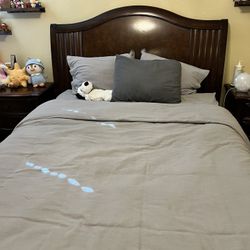 Queen Size Sleigh Bed, And Nightstands