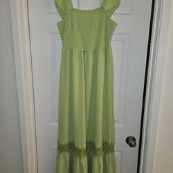 Lily Rose Green Ruffled Sundress