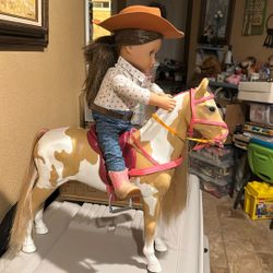 20 Inch Paint Horse With Western Doll