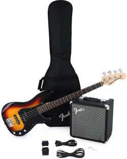 Squier Precision Bass Guitar Pack with Fender Amp