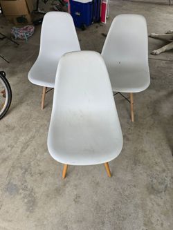 White chairs x3