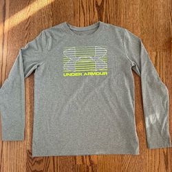 Under Armour Youth Kids Tee Long Sleeves size L YLG Gray