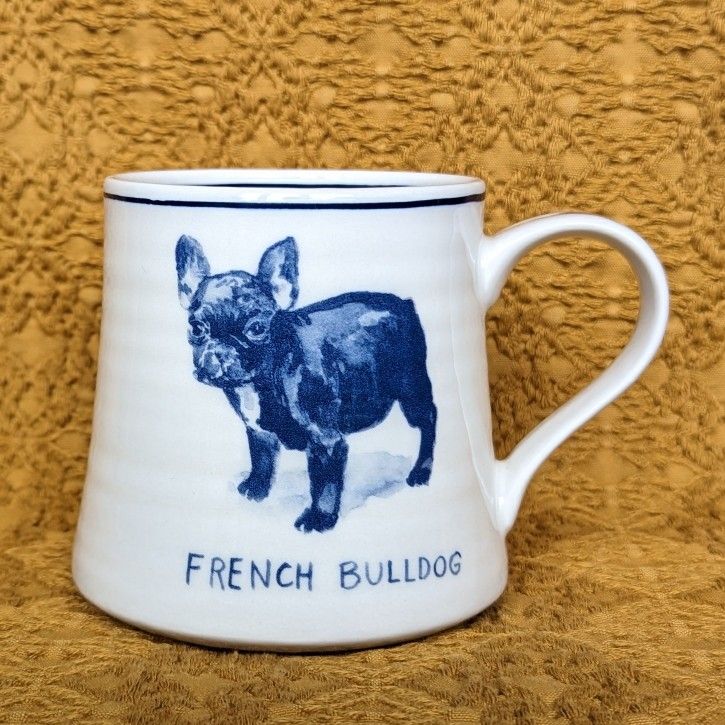 Anthropologie Molly Hatch French Bulldog Ceramic Mug