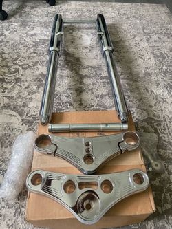 Arlen Ness billet wide glide front end