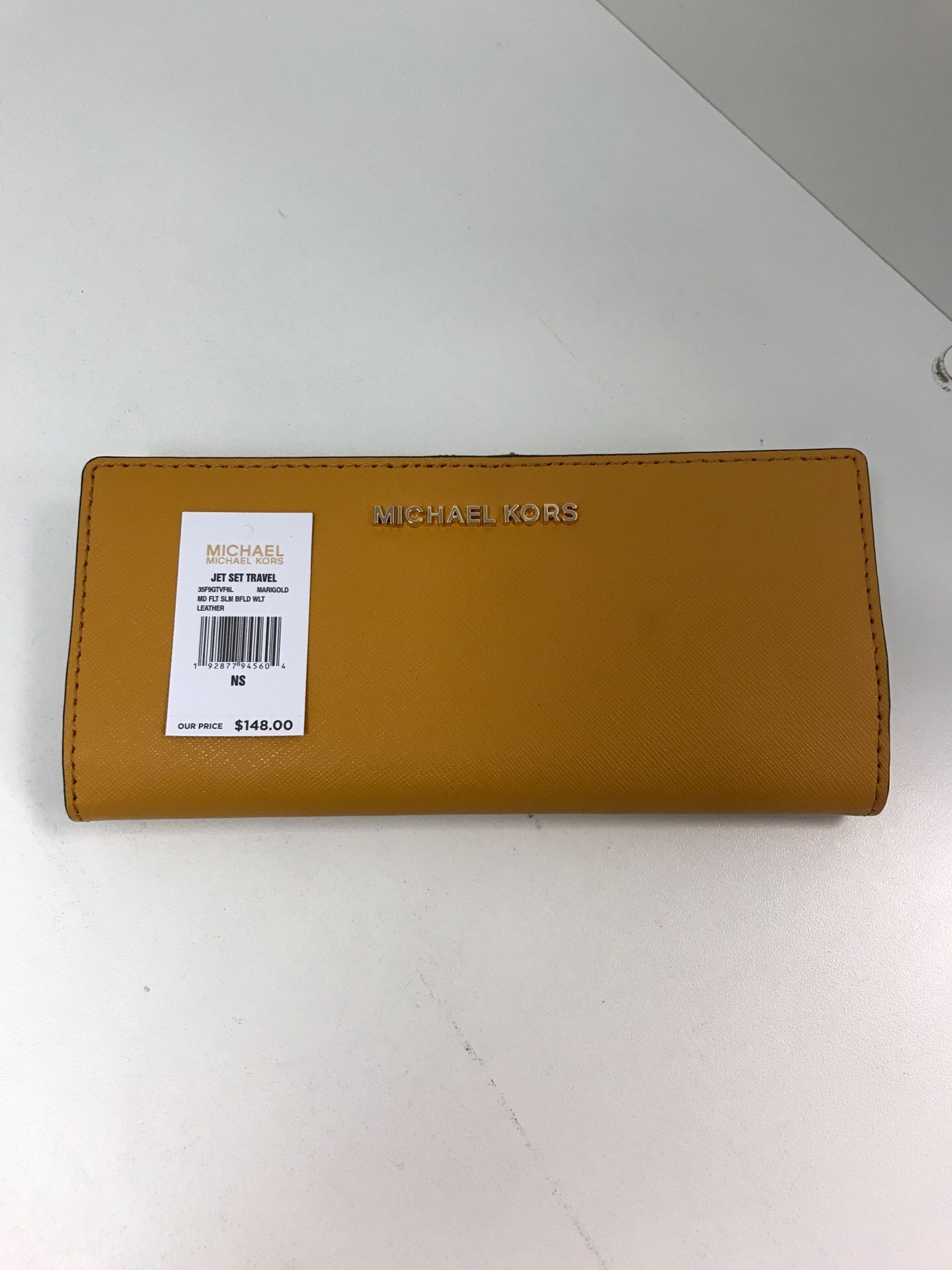 New Michael Kors Marigold Md Flt Slim Bfld Leather