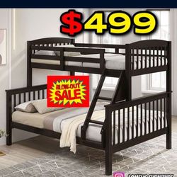 Twin Full Dark Brown With Orthopedic Mattress 