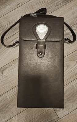 Wine Bottle Carrier Gift Tote 2 Wine Glasses