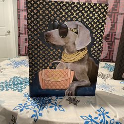 Lv Dog canvas