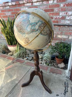 Vintage National Geographic 16” round globe