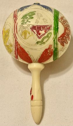 VINTAGE Celluloid Baby Rattle Toy…