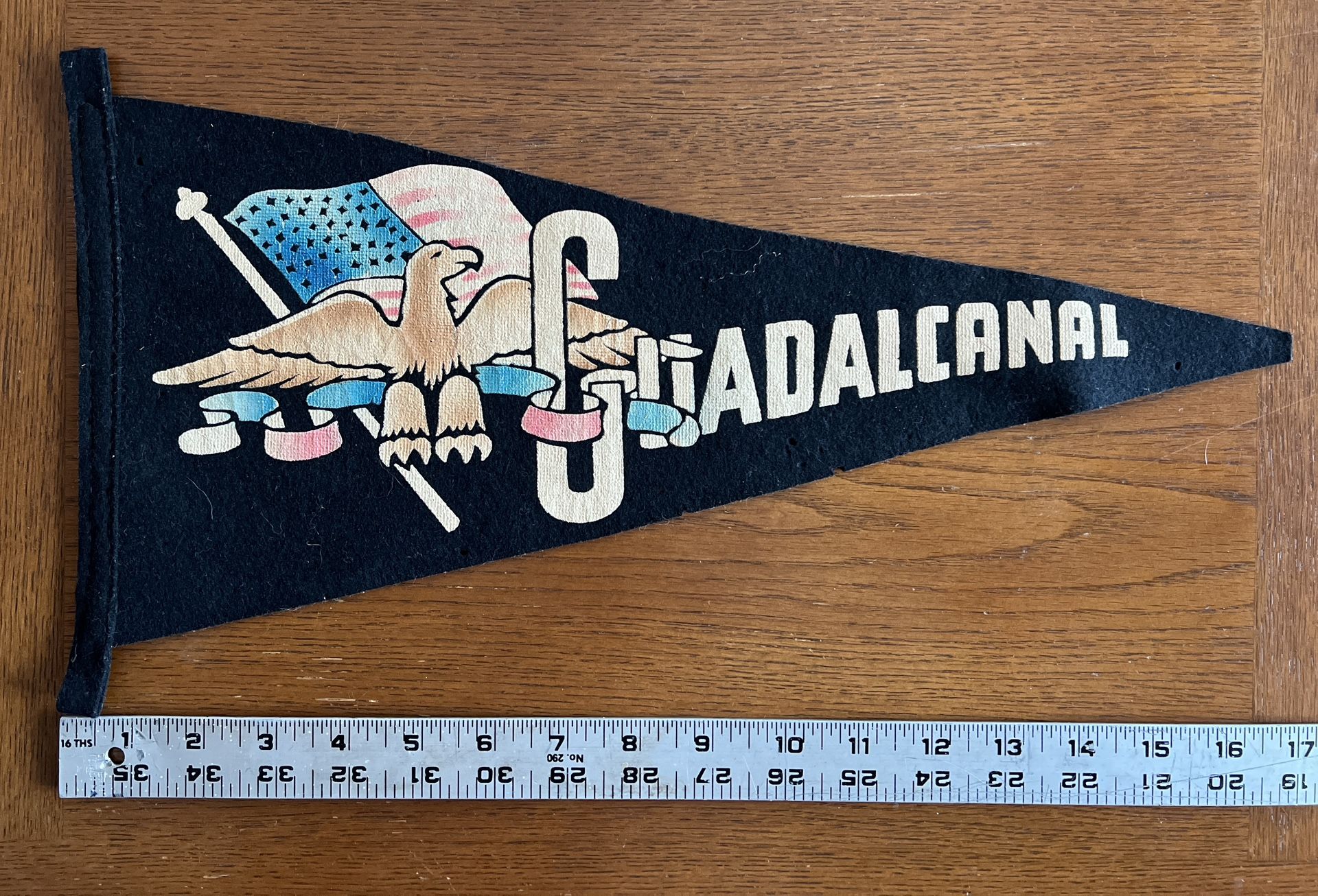 Vintage US Navy WWII Pennant - Guadalcanal