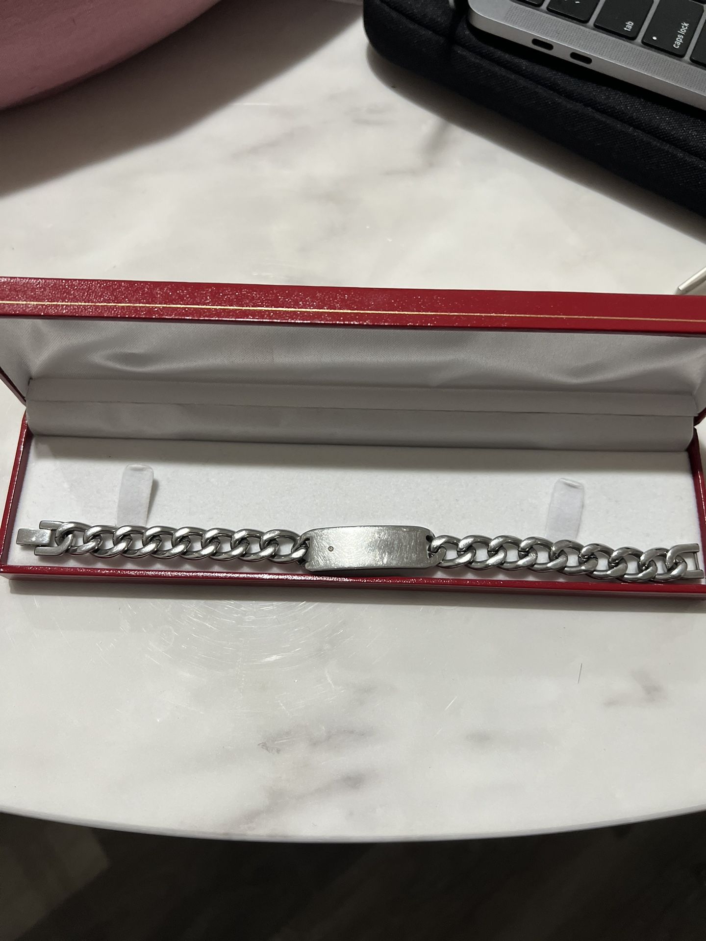 Men’s Stainless Steel ID Bracelet – Heavy Cuban Link 