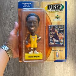 Kobe Bryant Bobble Head With Collectible Card Play Makers Series One Action Figure Toy