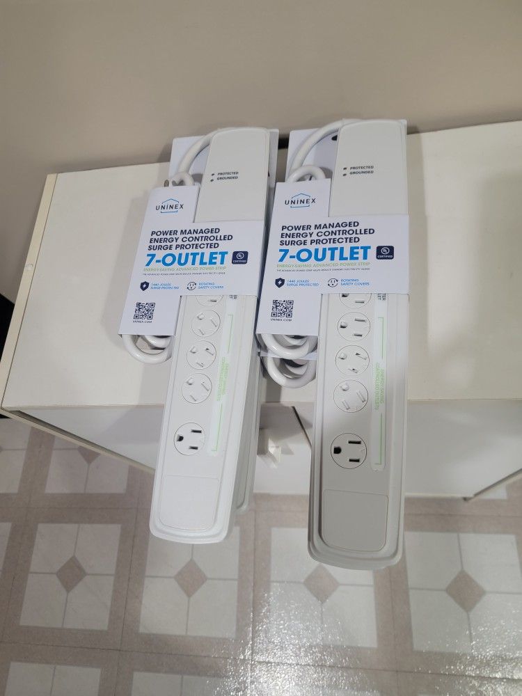 UNINEX ENERGY CONTROLLED 7 OUTLET SURGE PROTECTORS (NEW)