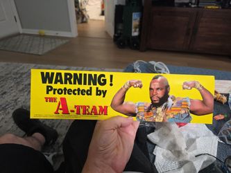 Vintage A'-team B.A. Bumper Sticker