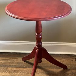 Round Red Table