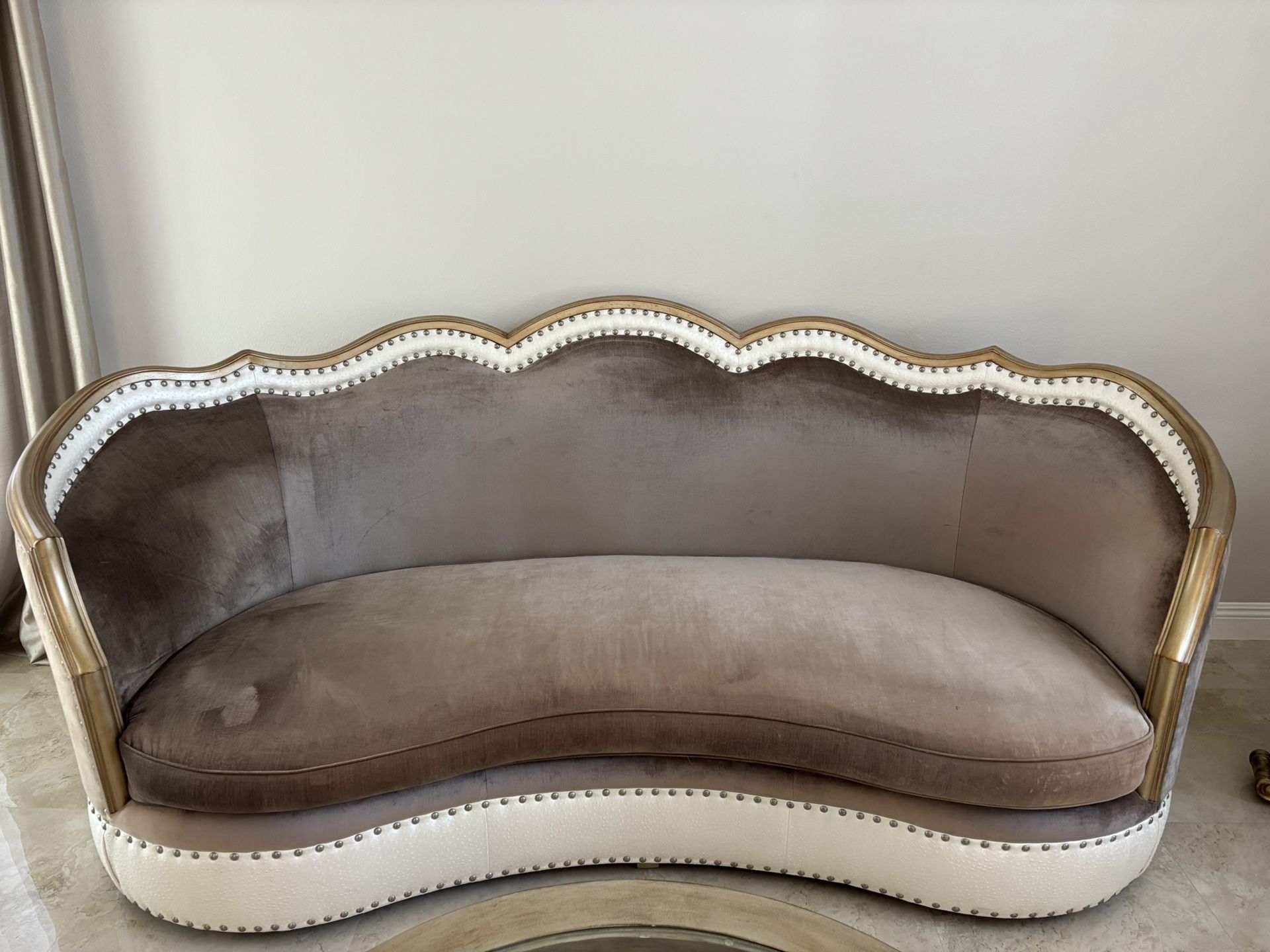 Velvet Mocha Sofa