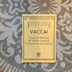 Vaccai mezzo or baritone