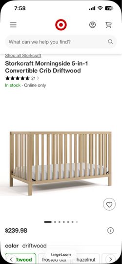 Storkcraft Morningside 5-in-1 Convertible Crib