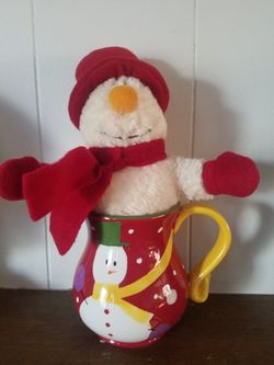 Snowman with mug