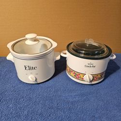 Vintage Elite 2 qt.and Rival 1.5 qt. Slow Cookers