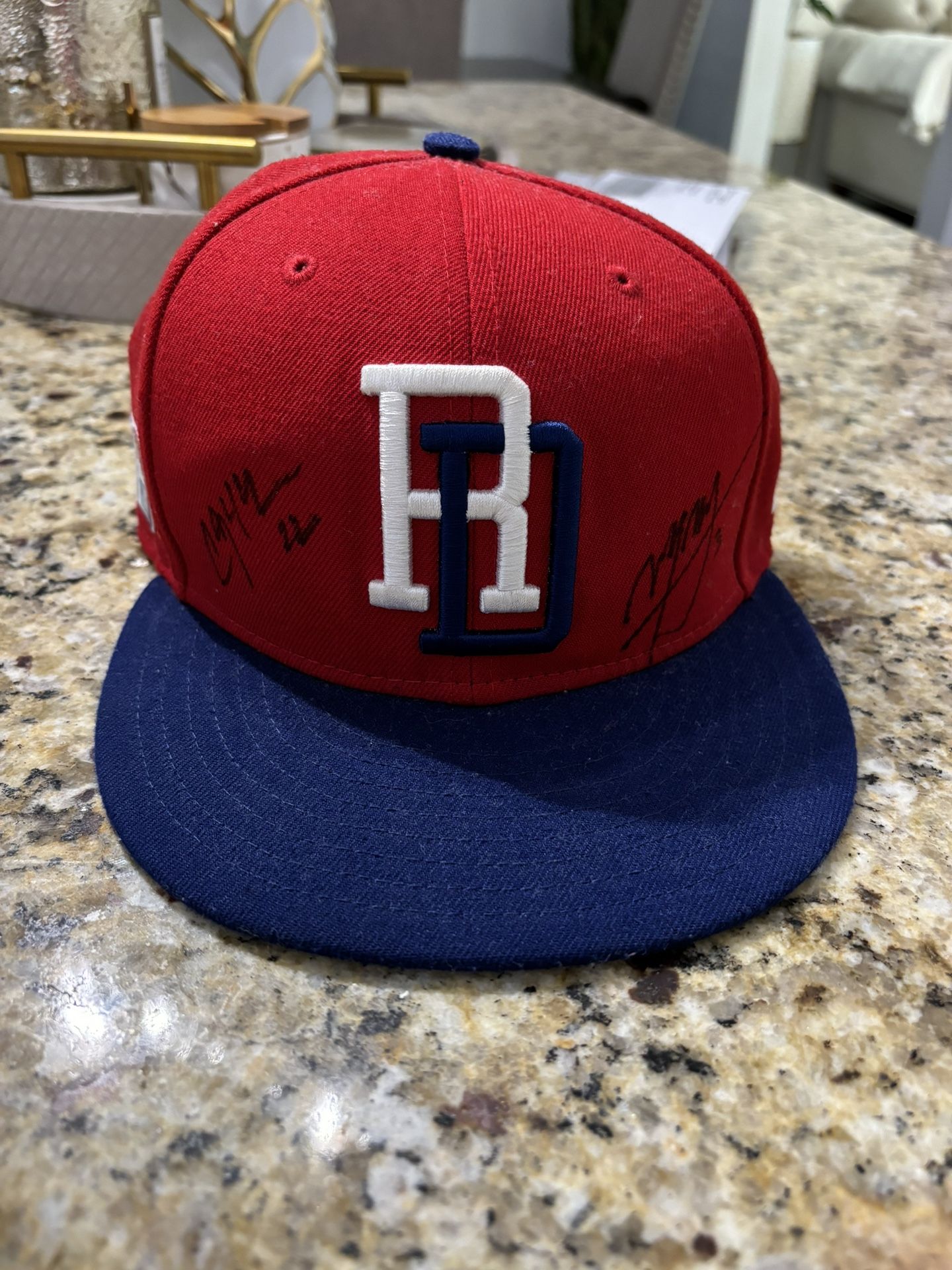 Dominican WBC Team Hat Signed By Manny Machado, Clayton Kershaw & More