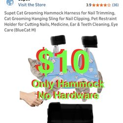 Supet Cat Grooming Hammock Harness for Nail Trimming, Cat Grooming Hanging Sling for Nail Clipping, Pet Restraint Holder for Cutting Nails, Medicine,