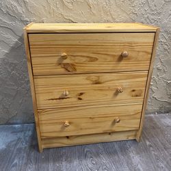 Real Pine Wood Three Drawer Wood Dresser - Local Delivery for a Fee - See My Items 