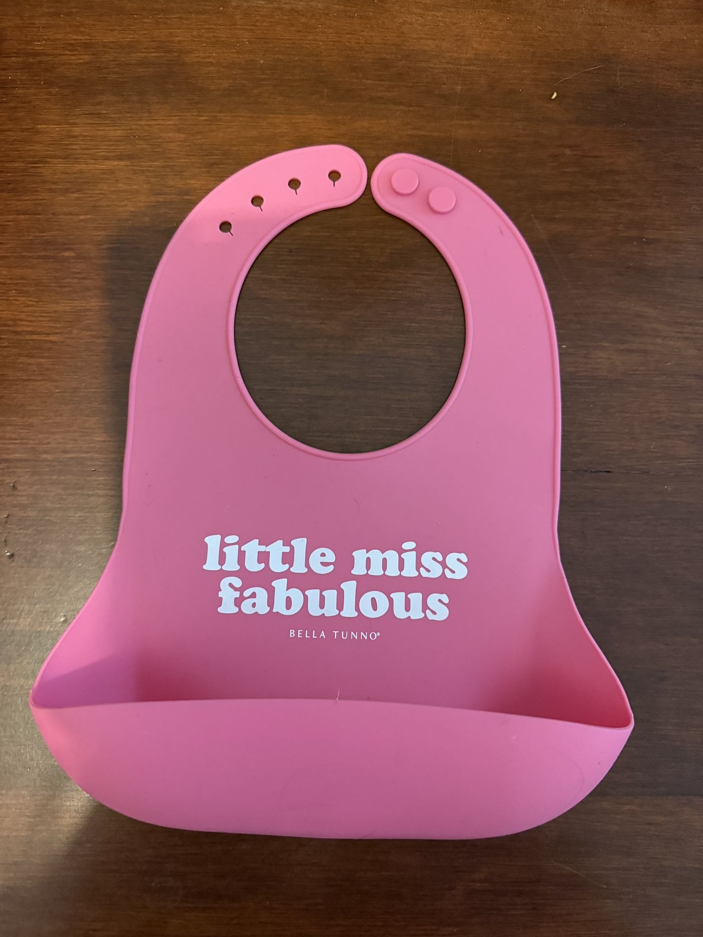 little miss fabulous Silicone bib For Baby Shower
