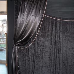 Black Curtains Party Decor Drape Panels Wedding Halloween  