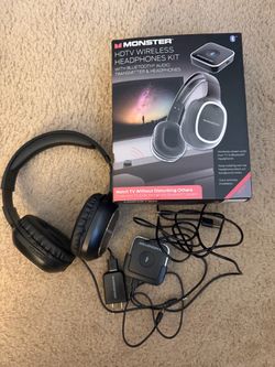 Monster HDTV Wireless Headphones Kit with Bluetooth Audio Transmitter and Headphones