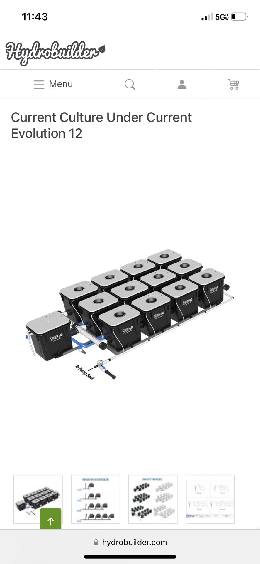 Current Culture UC12 13gal 3” Hydroponic System