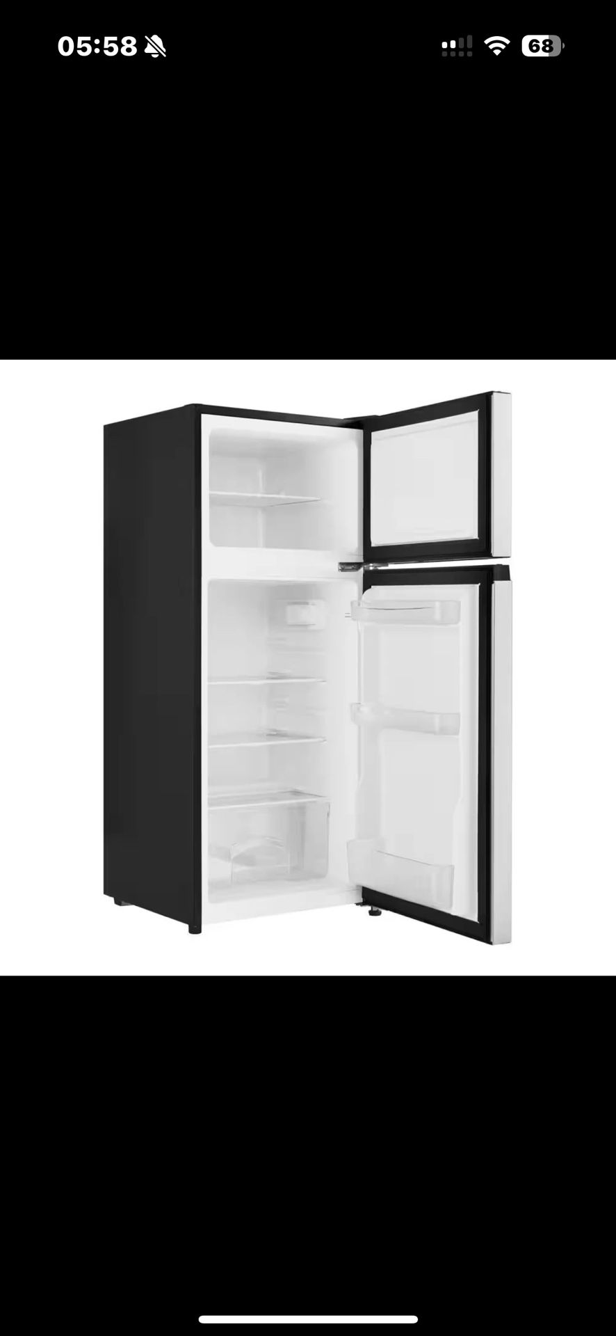 4.5 Cu. Ft. 2-Door Mini Refrigerator in Platinum Steel with Freezer