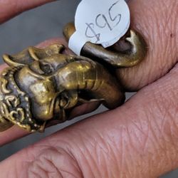 Ganesha Ring Brass Size 7