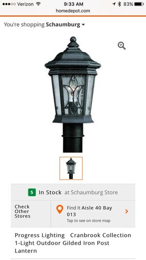 Progress Lighting Cranbrook Collection 1 Light Outdoor Gilded Iron Progress Lighting Cranbrook Collection