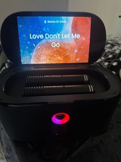 Ikarao S1 Karaoke Machine with Two Microphones