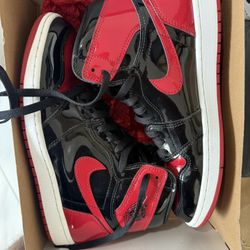 Jordan Retro 1 High OG Patent Bred Size 10.5 (2021)