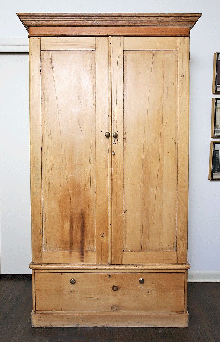 Vintage Pine Double Wardrobe HEAVY