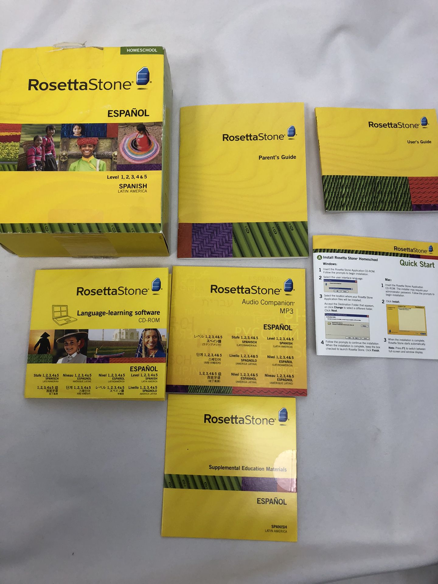 Rosetta Stone Homeschool Espanol Spanish 1-5 Audio Companion