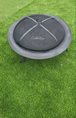 Used But very nice cabellas steel fire pit with mesh cover asking $65 cash new in store $140 + tax must pick up Broadway and apache buckeye az