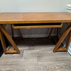 Sawhorse Style Solid Wood Desk