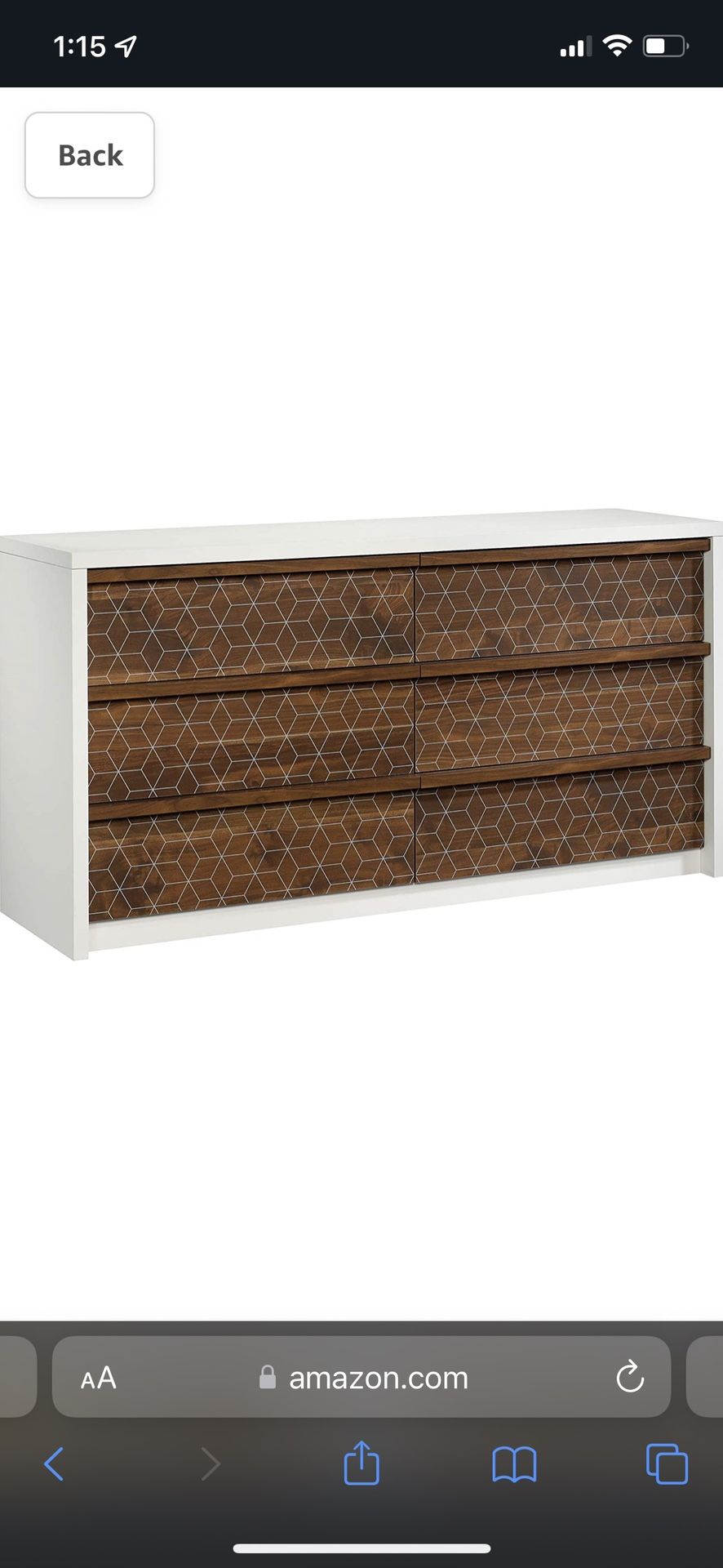 Dresser Walnut And White