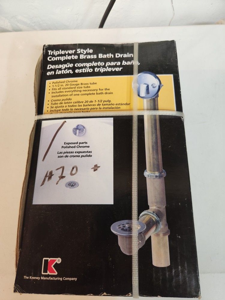 Triplever Style Complete Brass Bath Drain