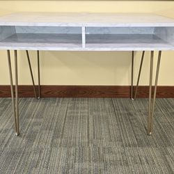 Desk With White Marbling Top