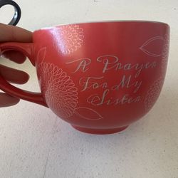 Abbey Press Mug with Prayer, Red/Pink Color, For Sister