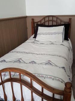 Bed frame with box spring